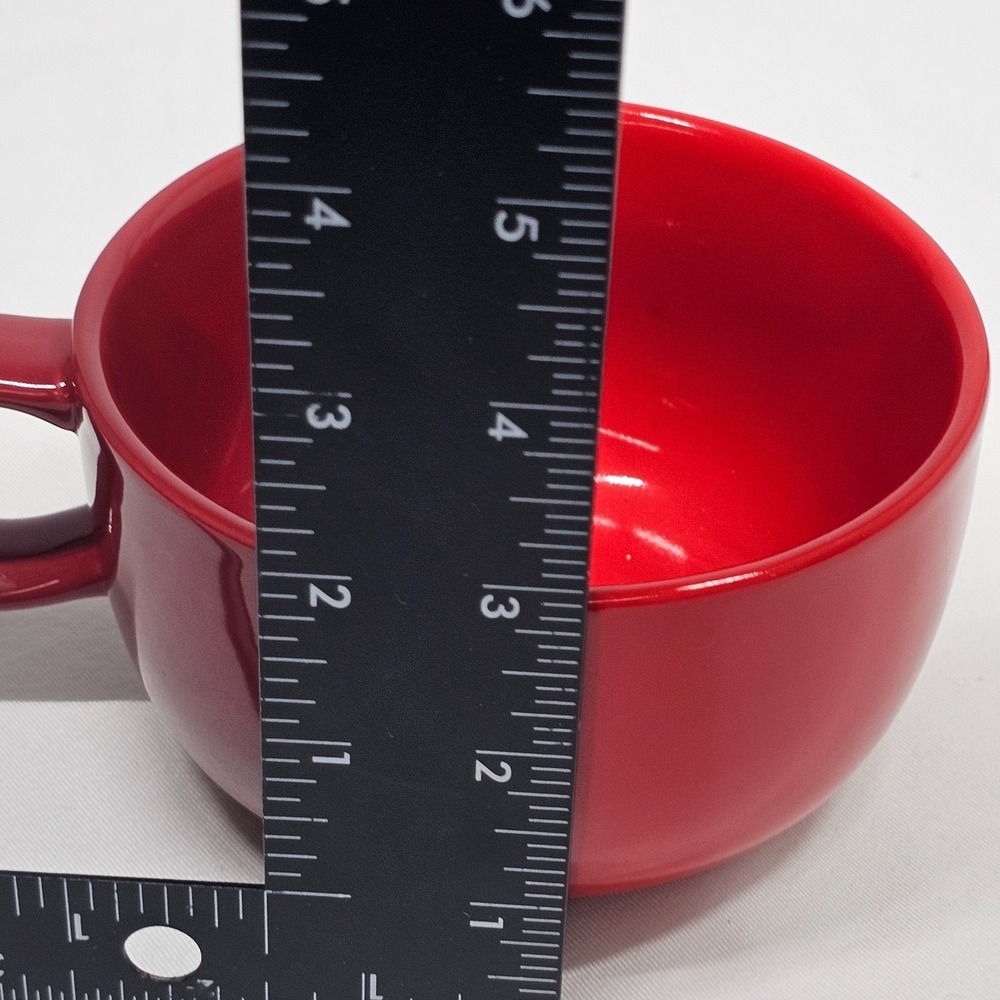 Starbucks Red Mug Bowl 2021 New 16oz Two Tone Ceramic Coffee Soup Cup - Picture 6 of 6
